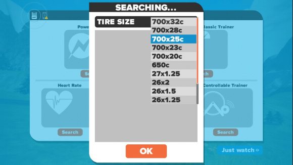 Zwift タイヤ周長