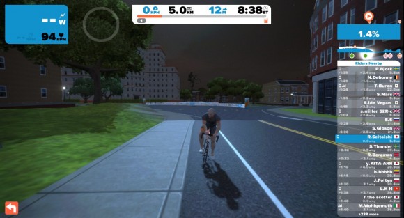 Zwiftプレイ画面