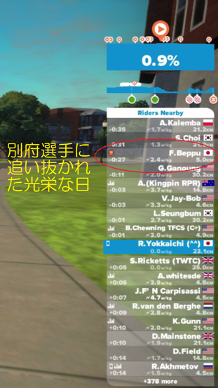 Zwift 別府選手