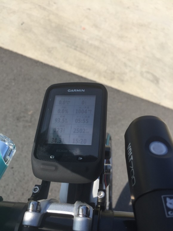ガーミン510Jのロードバイクへの装着写真